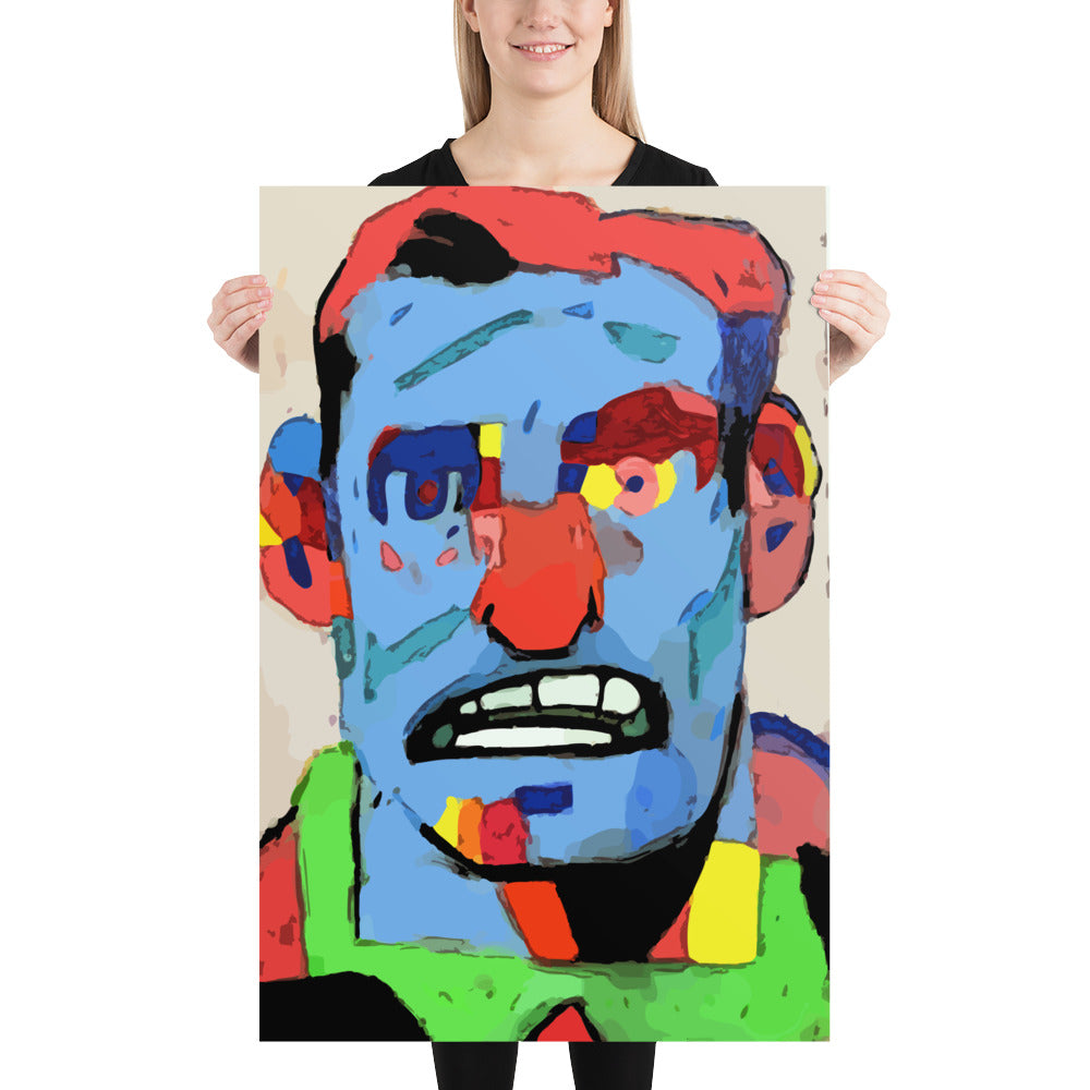 BLUE FACE Art Print